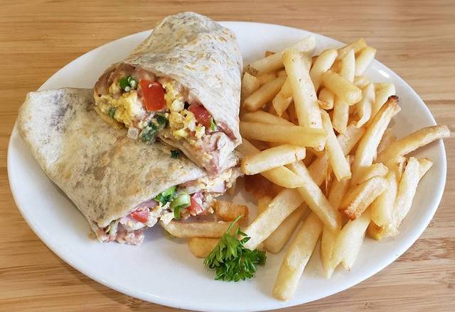 Veggie Burrito with Fries