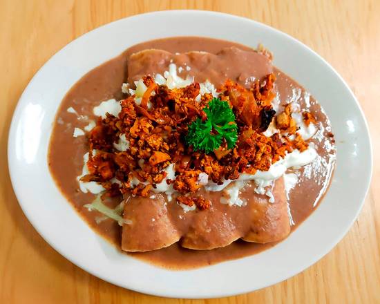 Enfrijoladas with Chorizo