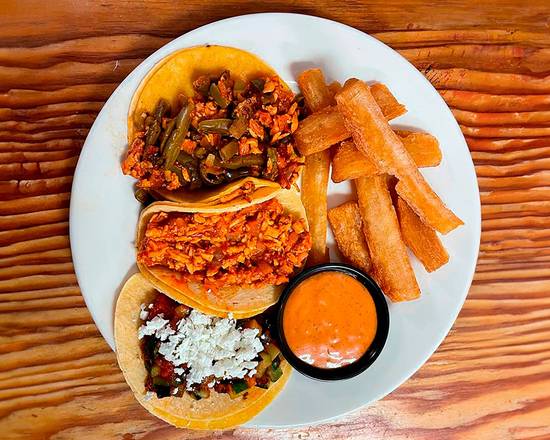 Tacos with Yuca Frita