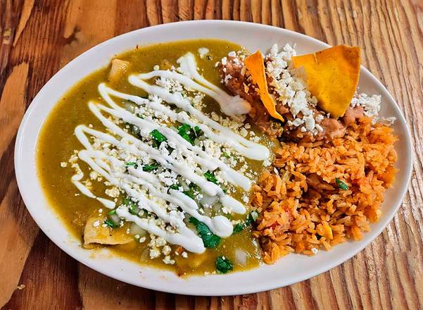 Enchiladas RED OR GREEN (PLATE)