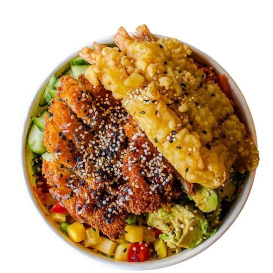 Chef. Poulet Katsu + (3) Crevettes tempura