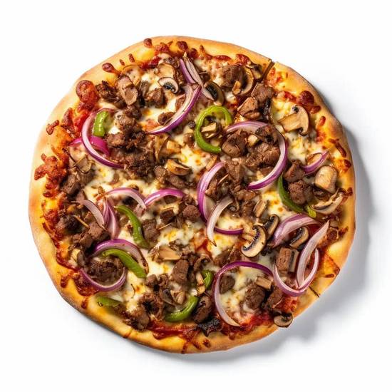 Pizza steak aux légumes