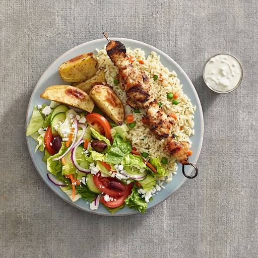 Assiette Souvlaki poulet / Chicken Souvlaki Plate
