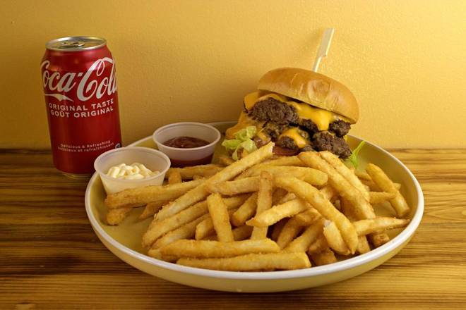 Combo Burger double au fromage/Double Cheese burger combo