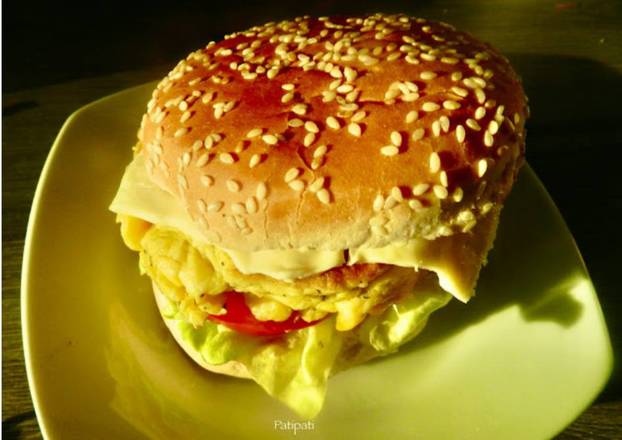 🍔🍟****Big Oumelette Cheese  Burger & frites****🍔🍟