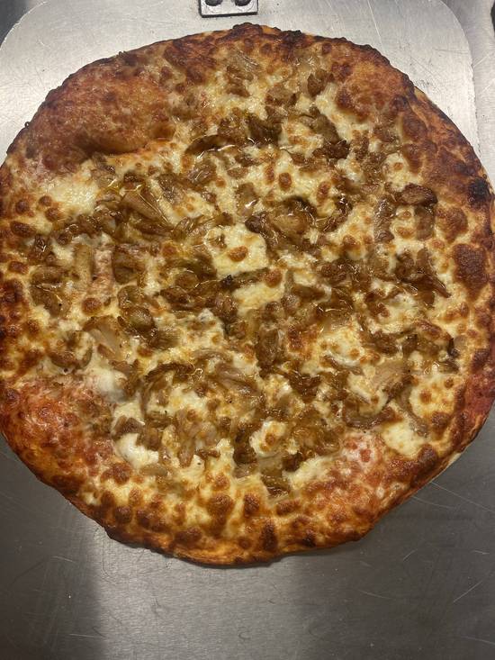 Petite pizza au shawarma de poulet