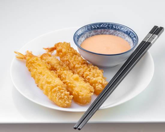 [E8] Crevettes Tempura (3 Morceaux) / Shrimp Tempura (3 Pieces)